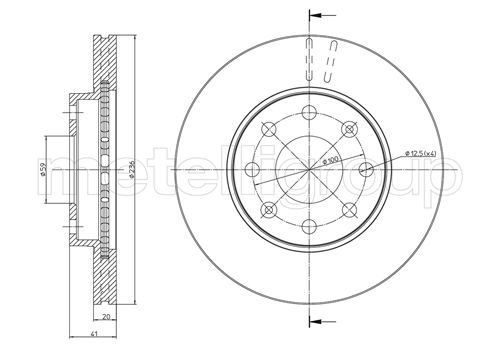 Brake Disc - 23-0790C METELLI