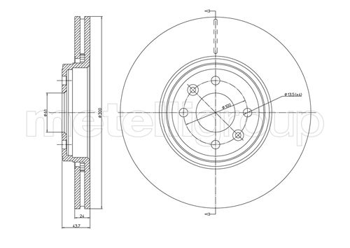 Brake Disc - 23-0829C METELLI