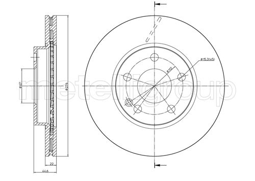 Brake Disc - 23-0831C METELLI