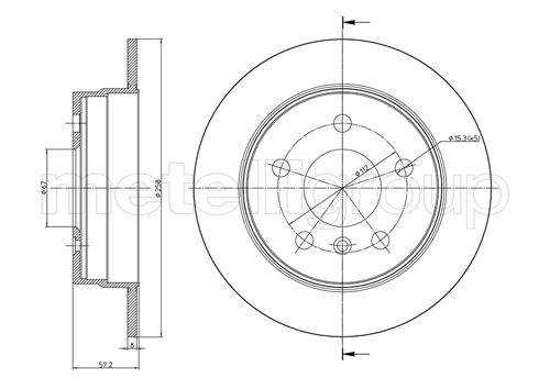 Brake Disc - 23-0833C METELLI