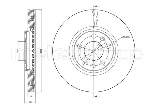 Brake Disc - 23-0861C METELLI