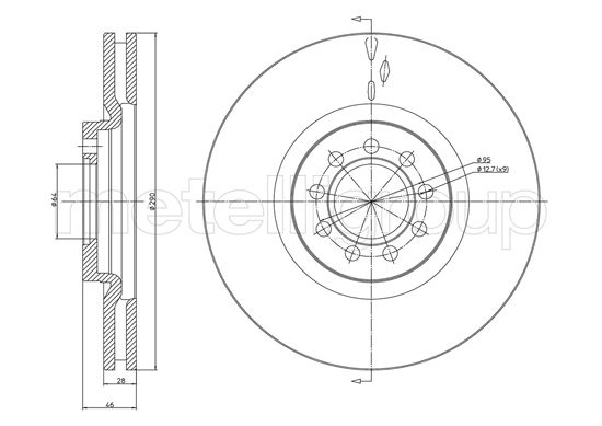 Brake Disc - 23-0914C METELLI