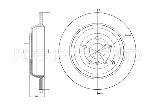 Brake Disc - 23-1011C METELLI