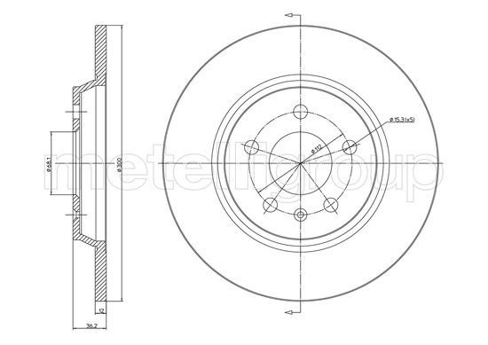 Brake Disc - 23-1032C METELLI