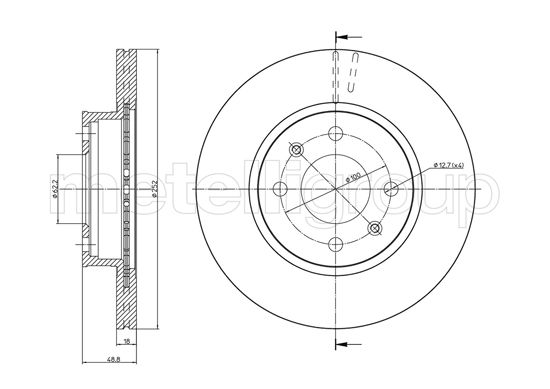 Brake Disc - 23-1104 METELLI