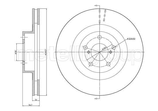 Brake Disc - 23-1132C METELLI