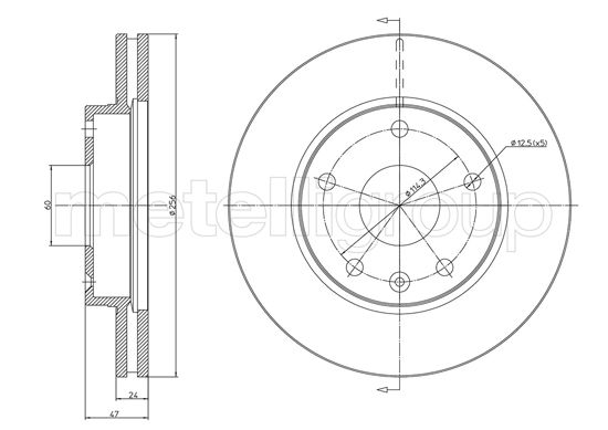 Brake Disc - 23-1137 METELLI