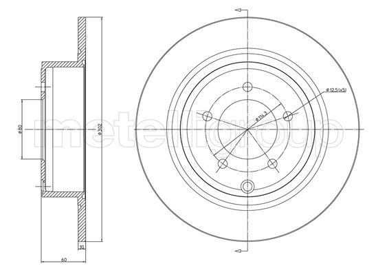 Brake Disc - 23-1223C METELLI