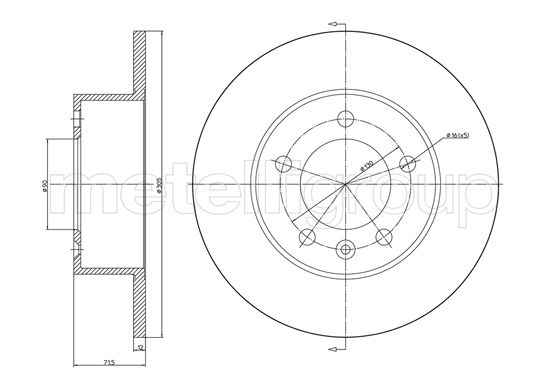 Brake Disc - 23-1287C METELLI