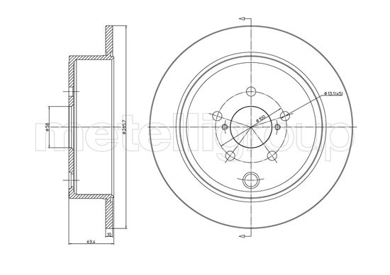 Brake Disc - 23-1337C METELLI