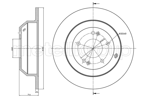Brake Disc - 23-1347C METELLI
