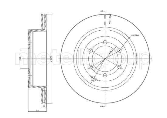 Brake Disc - 23-1348C METELLI