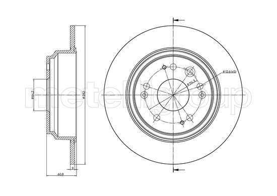 Brake Disc - 23-1352C METELLI