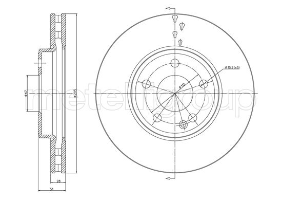 Brake Disc - 23-1439C METELLI