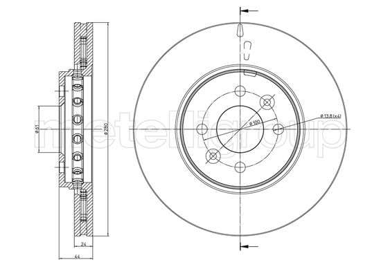 Brake Disc - 23-1468C METELLI