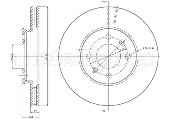 Brake Disc - 23-1479C METELLI