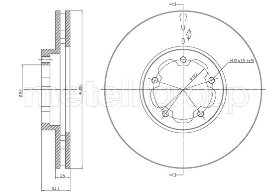 Brake Disc - 23-1494 METELLI