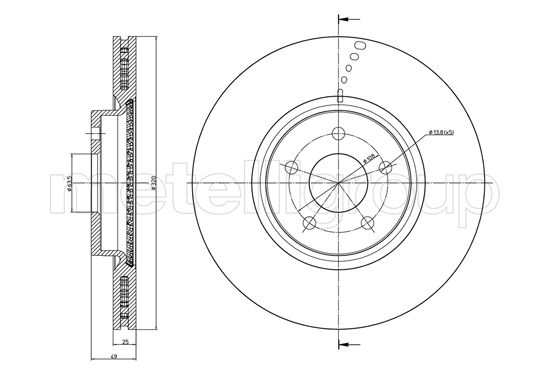 Brake Disc - 23-1512C METELLI
