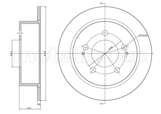 Brake Disc - 23-1561C METELLI