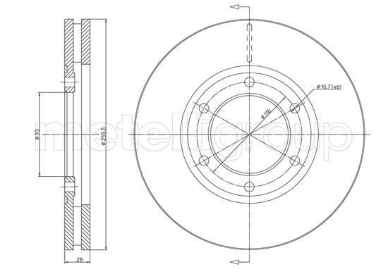 Brake Disc - 23-1621 METELLI