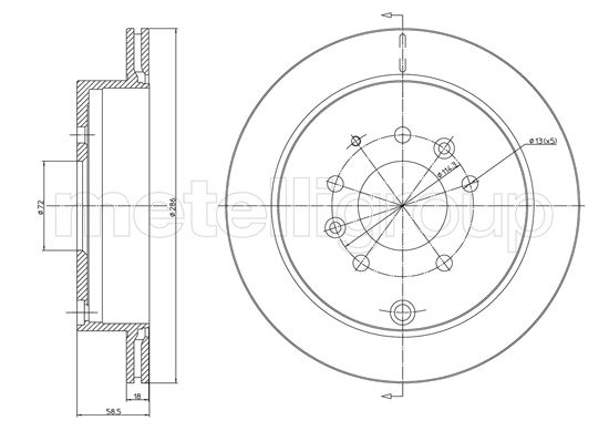 Brake Disc - 23-1730C METELLI