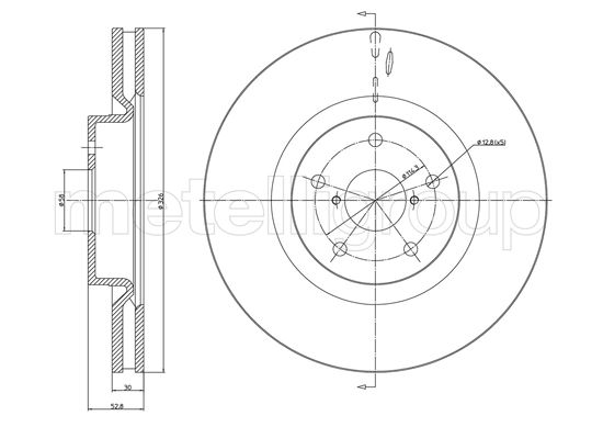 Brake Disc - 23-1746C METELLI