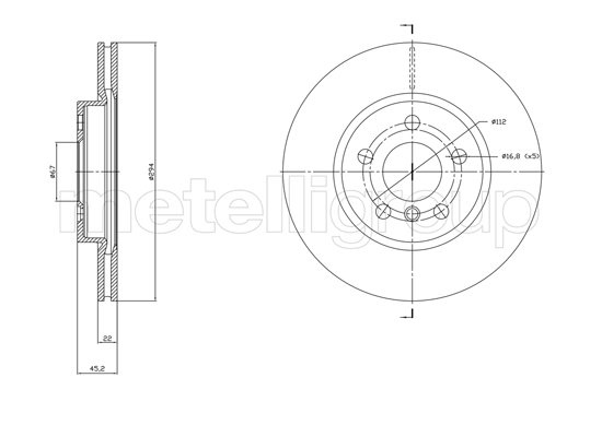 Brake Disc - 23-1772C METELLI