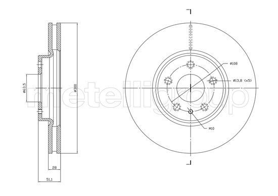 Brake Disc - 23-1790C METELLI