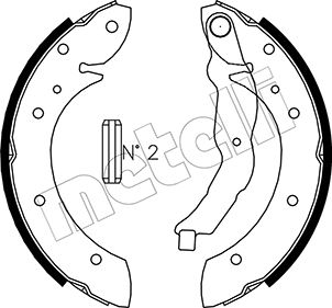 Brake Shoe Set - 53-0015 METELLI