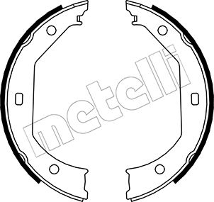 Brake Shoe Set, parking brake - 53-0017 METELLI