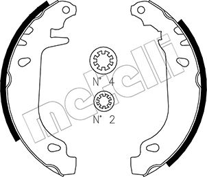 Brake Shoe Set - 53-0022 METELLI