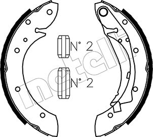Brake Shoe Set - 53-0023 METELLI