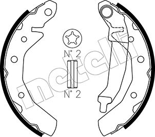 Brake Shoe Set - 53-0046 METELLI