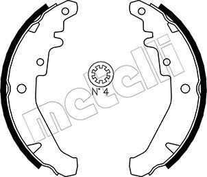 Brake Shoe Set - 53-0078 METELLI