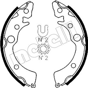 stabdžių trinkelių komplektas - 53-0150 METELLI