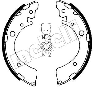 Kit ganasce freno - 53-0153 METELLI