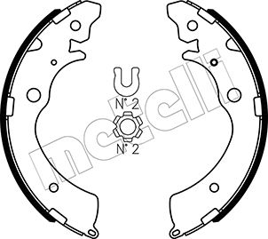 Kit ganasce freno - 53-0154 METELLI