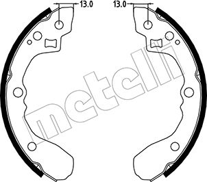 Brake Shoe Set - 53-0220 METELLI