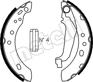 Brake Shoe Set - 53-0284 METELLI