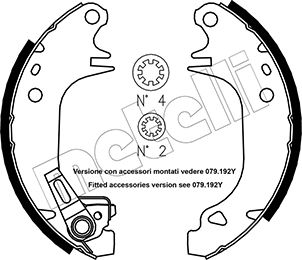 Brake Shoe Set - 53-0320Y METELLI