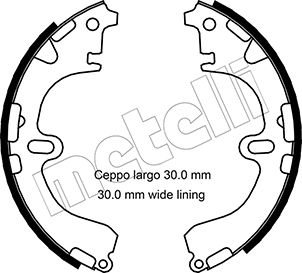 Brake Shoe Set - 53-0422 METELLI