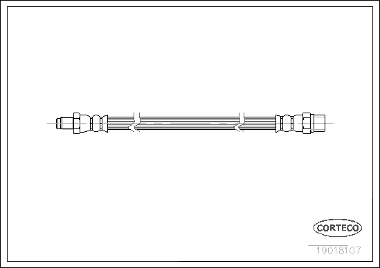 Brake Hose - 19018107 CORTECO