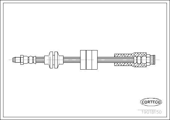 Brake Hose - 19018150 CORTECO