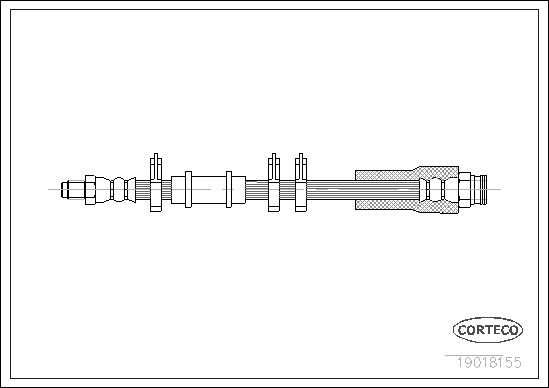 Brake Hose - 19018155 CORTECO