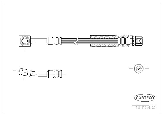 Brake Hose - 19018483 CORTECO