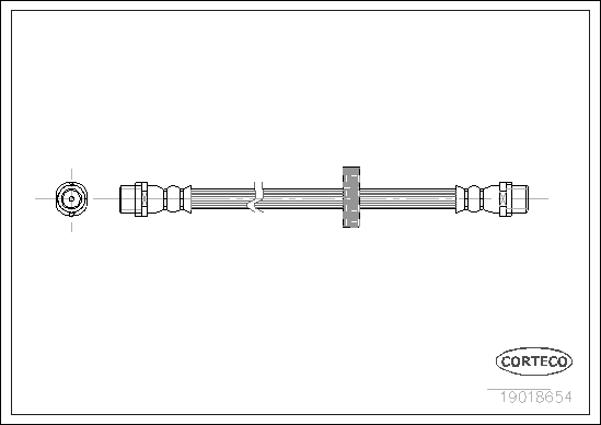 Brake Hose - 19018654 CORTECO