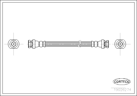 Brake Hose - 19026274 CORTECO