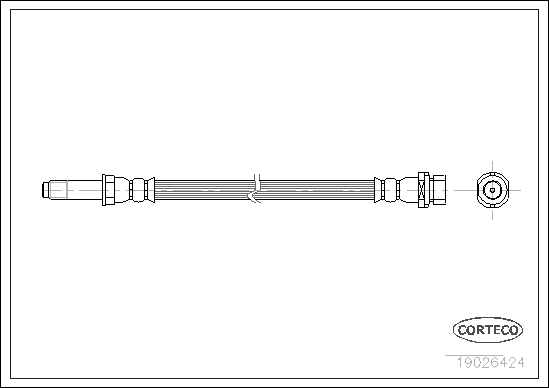 Brake Hose - 19026424 CORTECO