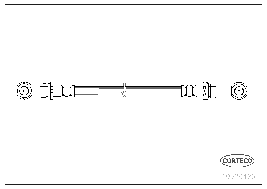 Brake Hose - 19026426 CORTECO