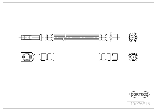 Brake Hose - 19026813 CORTECO